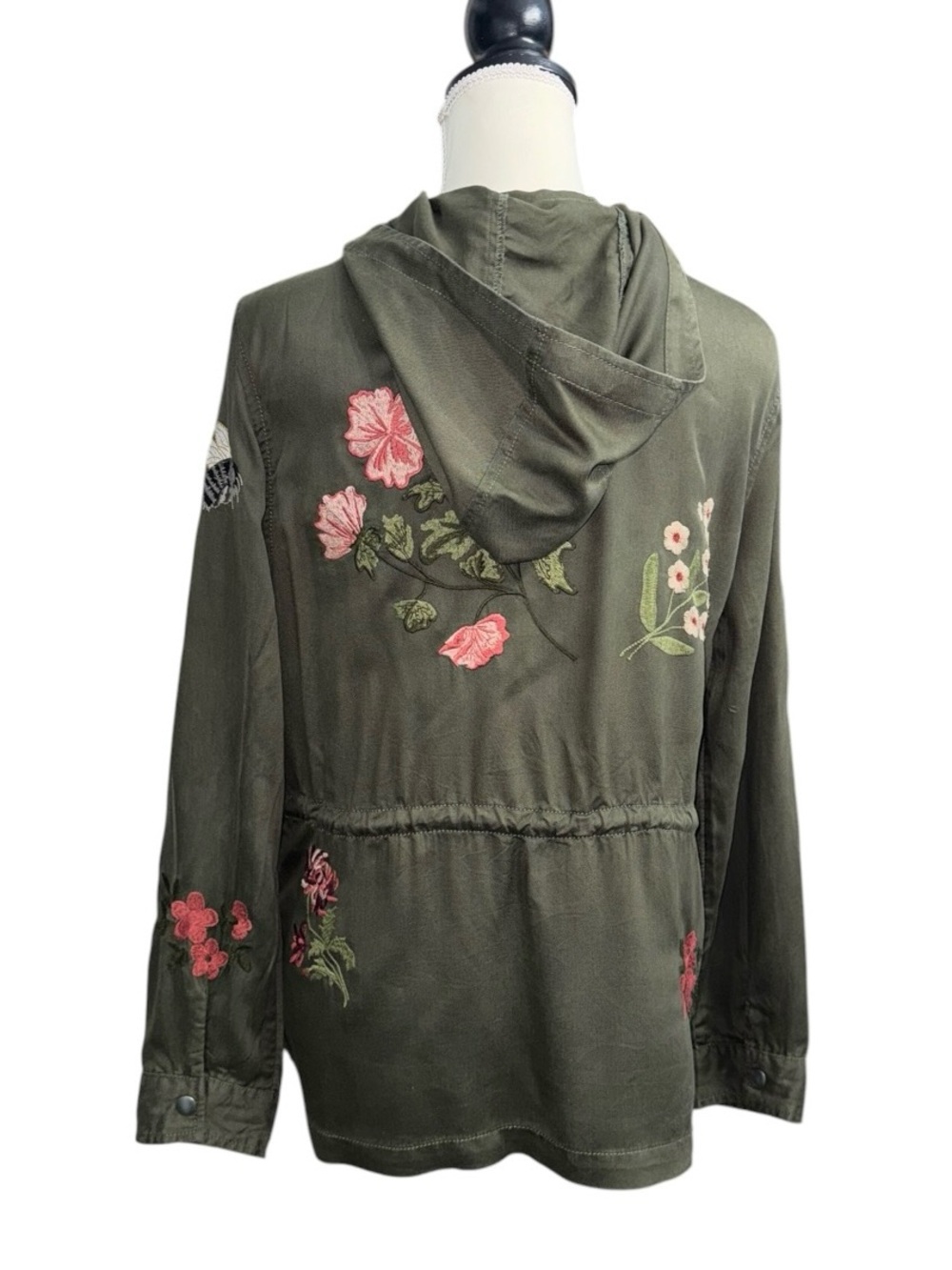 American Eagle Army Green Hooded Utility Jacket, Size X-Small - Picture 4 of 15